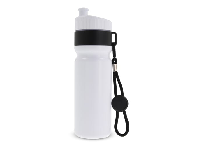 Bidon de sport 750ml à personnaliser fabriqué en Europe Blanc / Noir